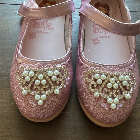 Sz EU29 (approx 13/1) Disney Princess Sofia the first glitter pearl crown shoes - Picture 5 of 11